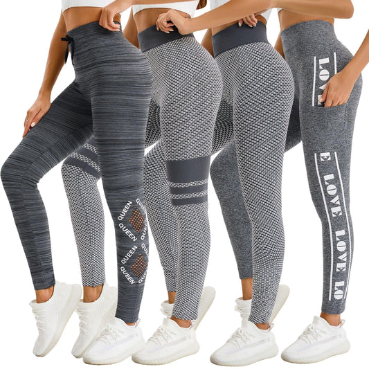 High Waisted Leggings (4 Pack)