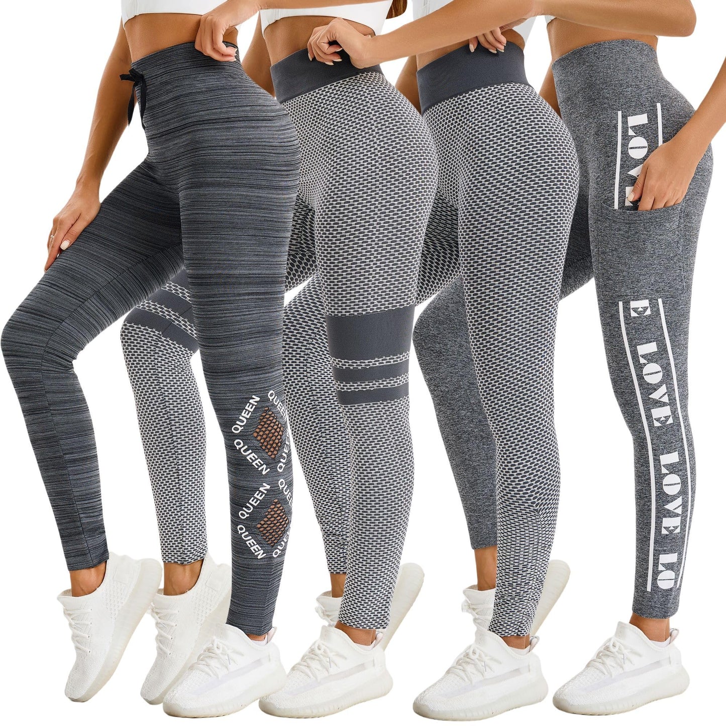 High Waisted Leggings (4 Pack)