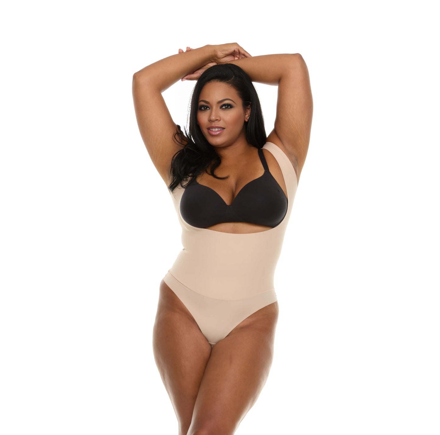 Open-Bust Thong Bodysuit (Wear Your Own Bra)