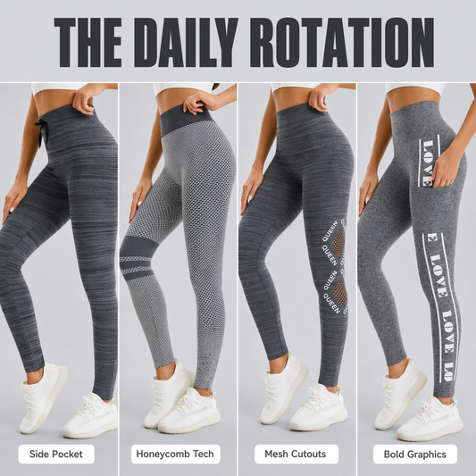 High Waisted Leggings (4 Pack)