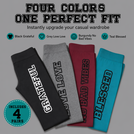 High Waisted Leggings(4 Pack)