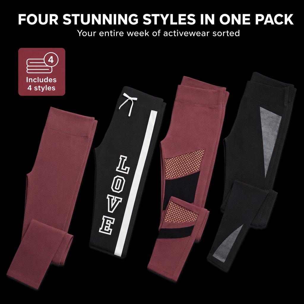 High Waisted Leggings(4 Pack)