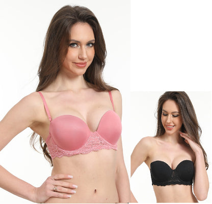 2 Pack Deep Plunge Balconette & Demi Bras - Group 6