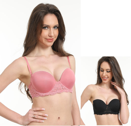 2 Pack Deep Plunge Balconette & Demi Bras - Group 6