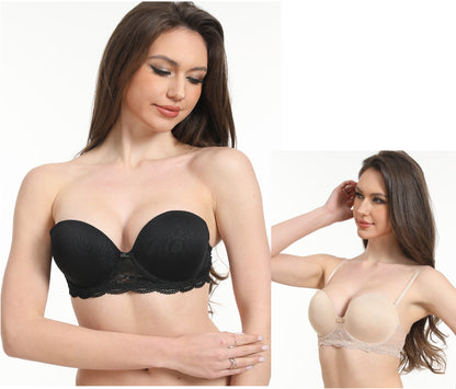 2 Pack Deep Plunge Balconette & Demi Bras - Group 9